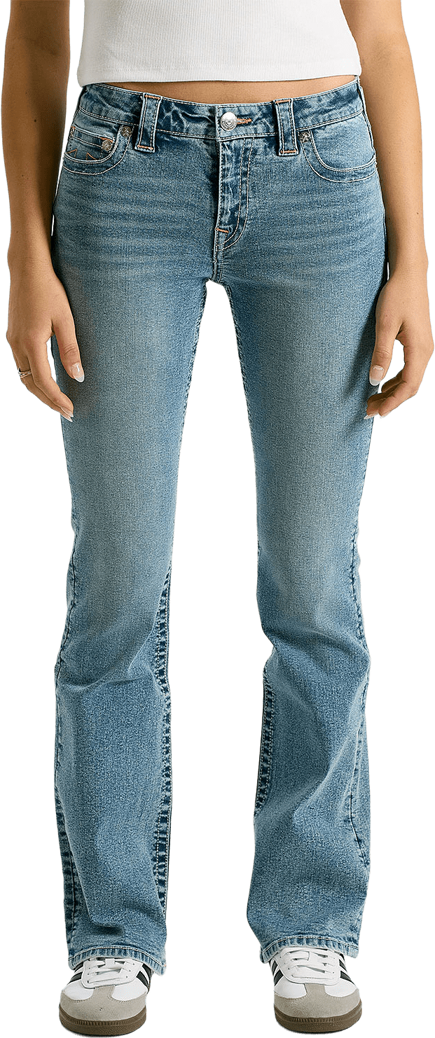 I Love True Becca Mr Boot Cut, från True Religion, i färgen Peak Spot.
