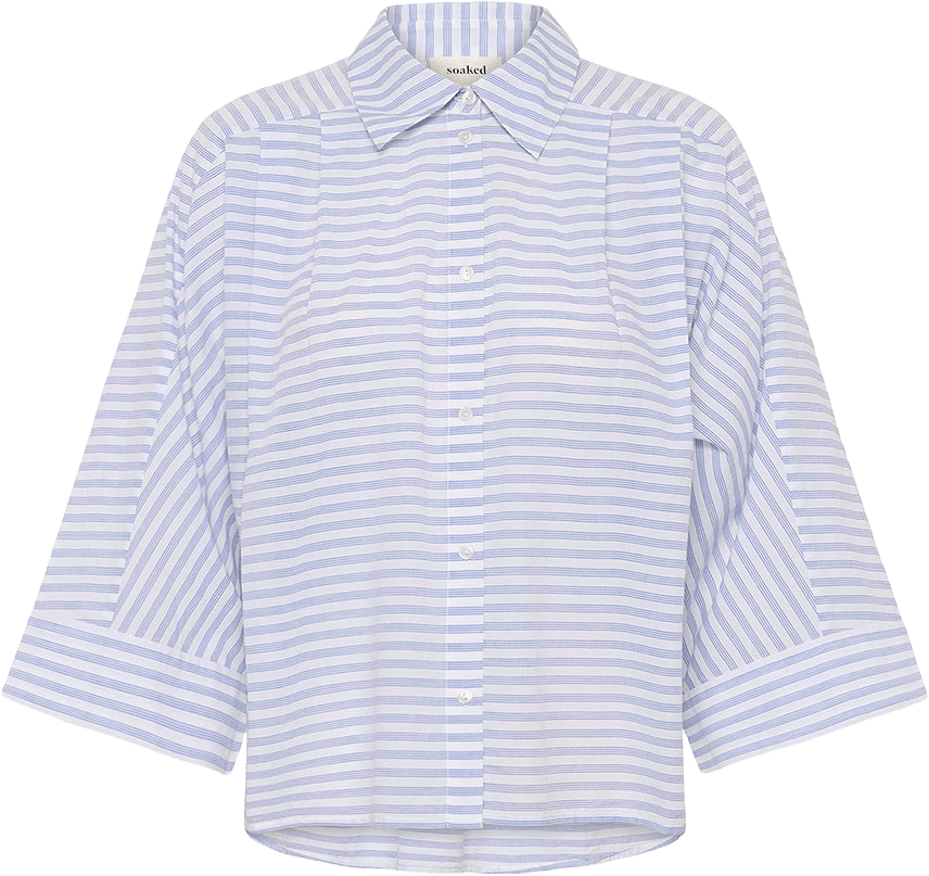 SLPhilina Merona Shirt, från Soaked In Luxury, i färgen White And Blue Stripe.
