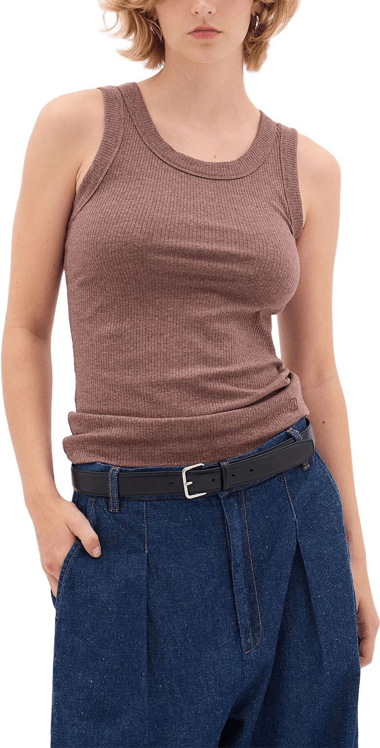 DagnaIW Melange Tank Top, från Inwear, i färgen Brown Puce Melange.