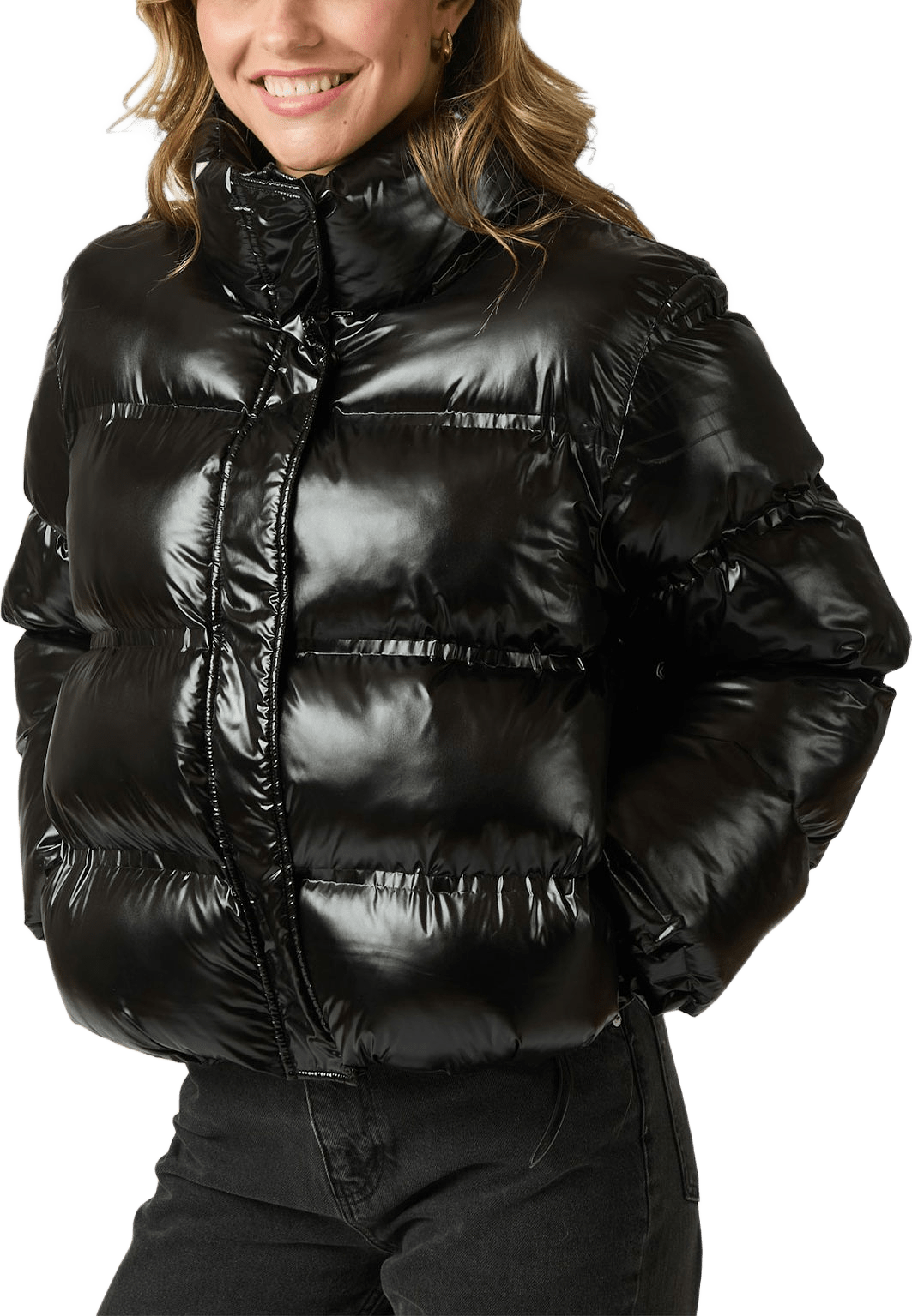 Rhea Shiny Puffer Jacket, från Neo Noir, i färgen Black.