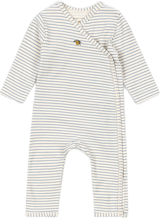 NEWBORN ONESIE GOTS, från Konges Sløjd, i färgen Stripe Bluie.