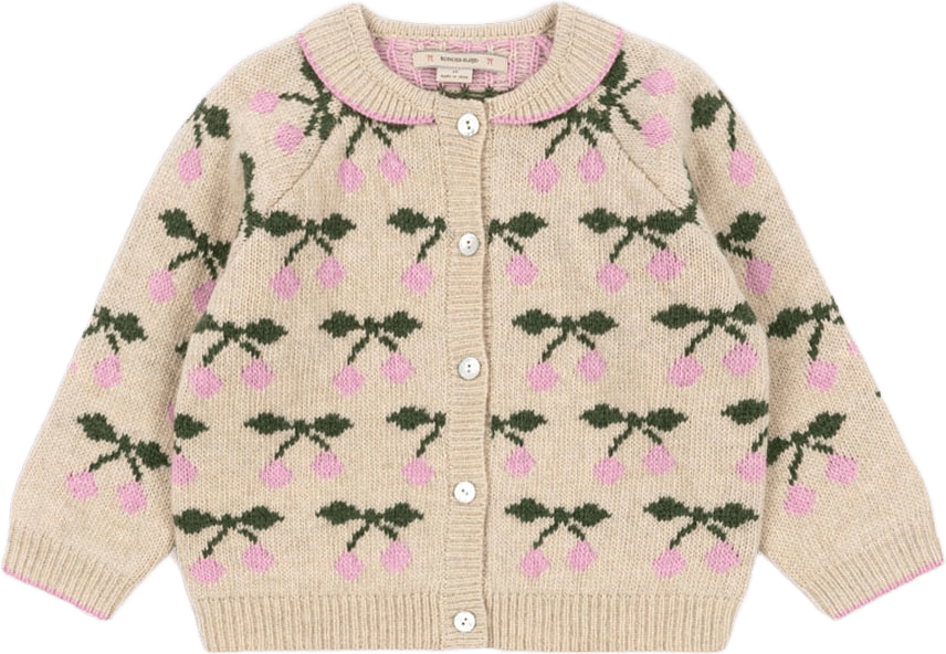 BELOU KNIT COLLAR CARDIGAN, från Konges Sløjd, i färgen Cherry.