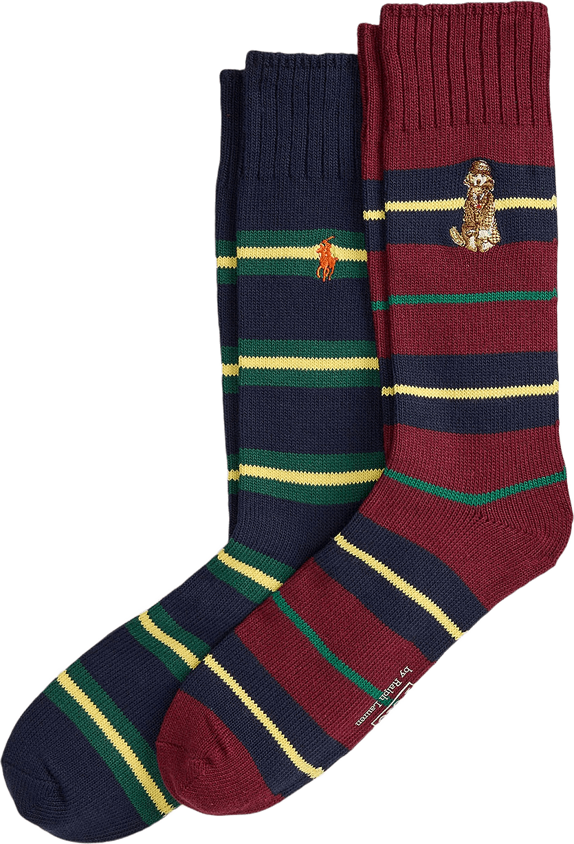 Dog & Striped Trouser Sock 2-Pack