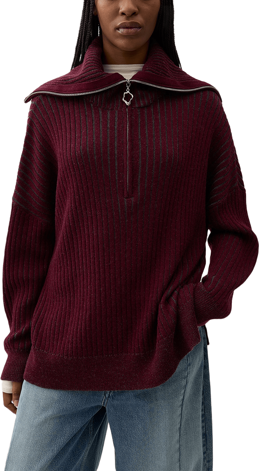 Harper Sweater, från Rodebjer, i färgen Winetasting.