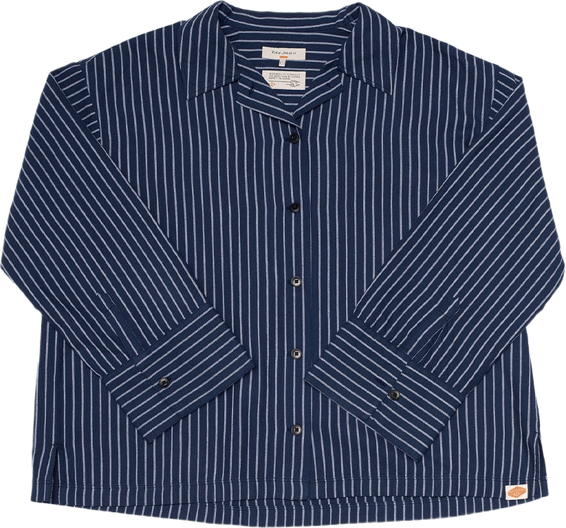 Jutta Striped Cotton Shirt Blue