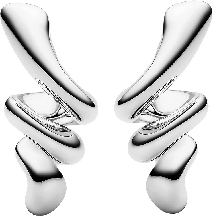 Coil Earrings Small Silver Earrings, från Maria Black, i färgen Silver.