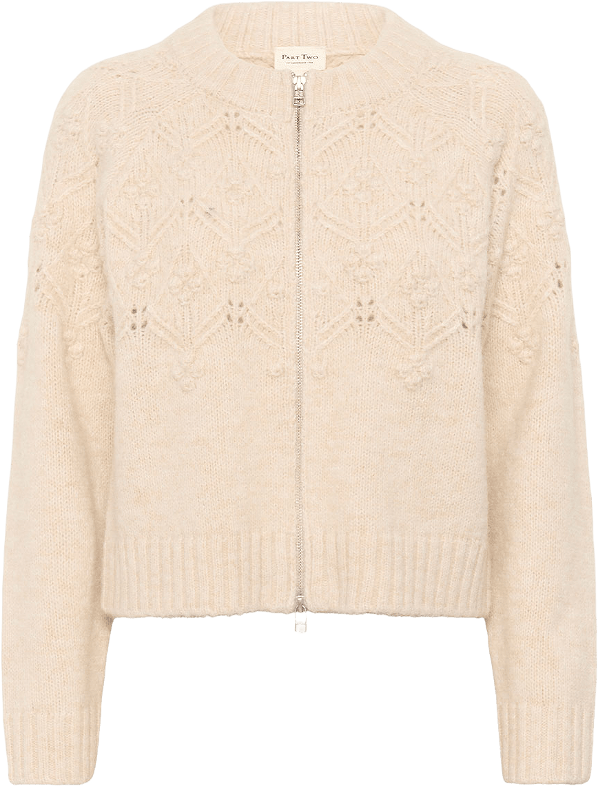 Vernie PW CA Sweater, från Part Two, i färgen French Oak Melange.