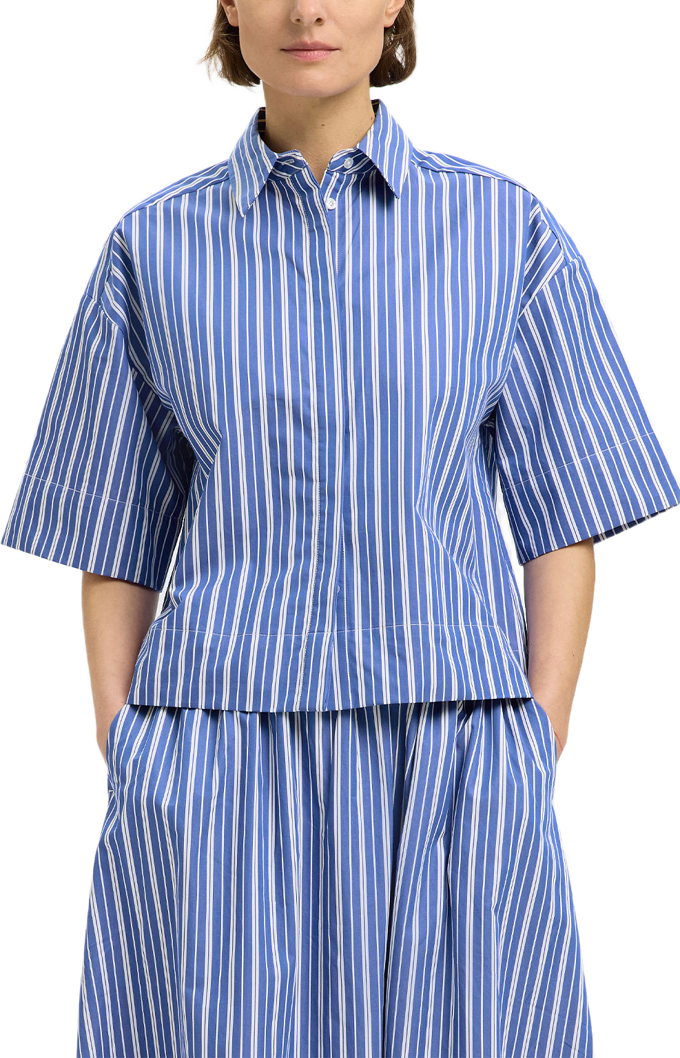 SLFFIA Cropped Striped Shirt
