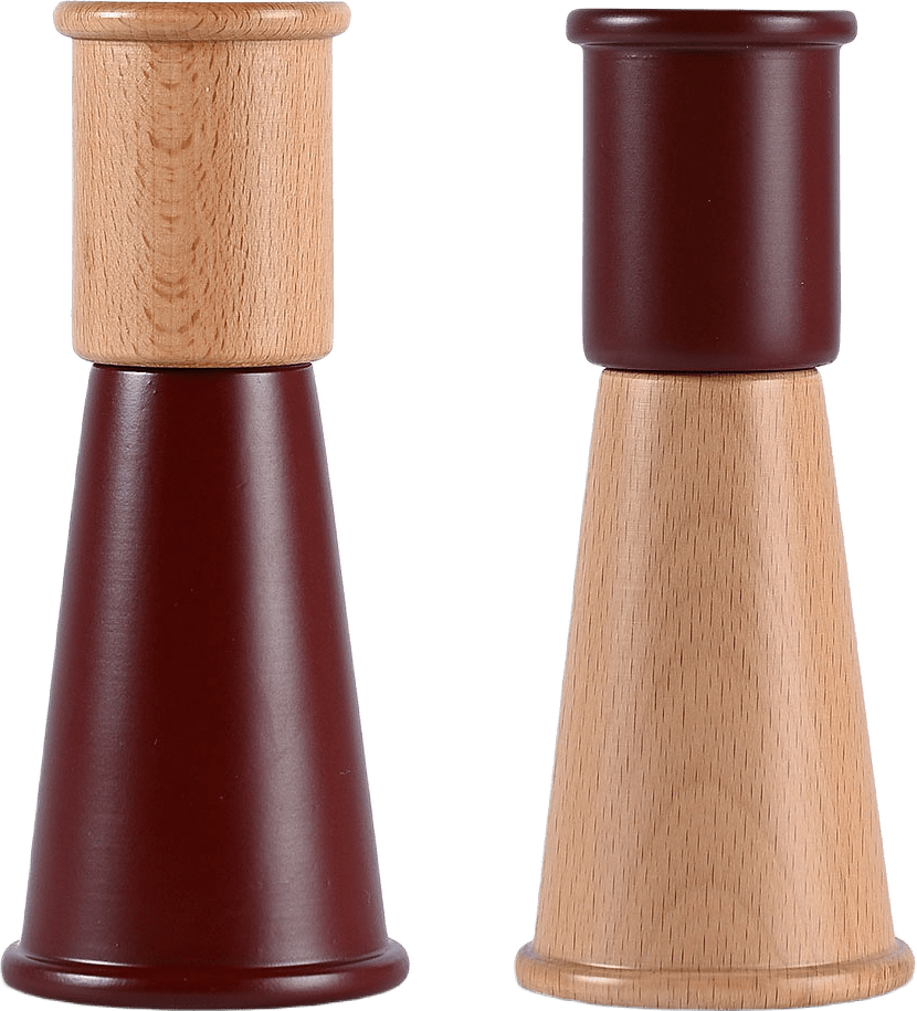 Gurken salt- och pepparkvarn Small, 2-pack, från Sagaform, i färgen Mörkröd/Brun.