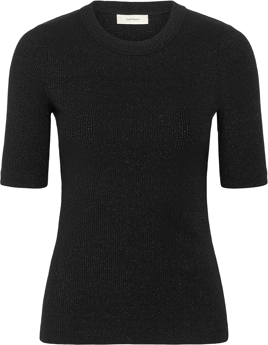 Dagna Lurex T-Shirt, från Inwear, i färgen Black Glitter.
