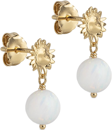 Earrings, Daystar Globe