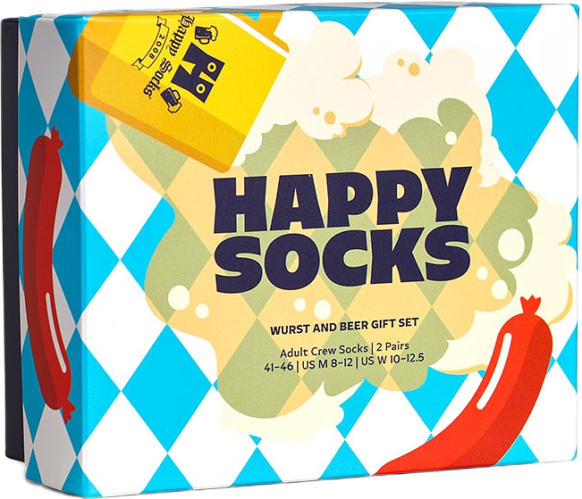 2-Pack Wurst And Beer Socks Gift Set, från Happy Socks, i färgen Light Blue.