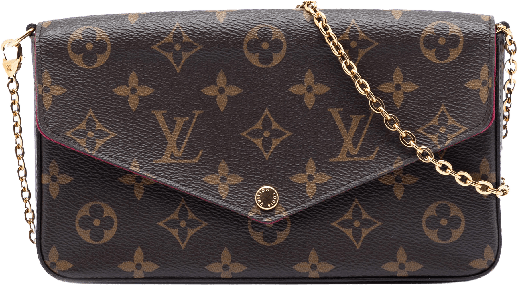 Louis Vuitton Monogram Pochette Felicie, från Luxclusif, i färgen brown.
