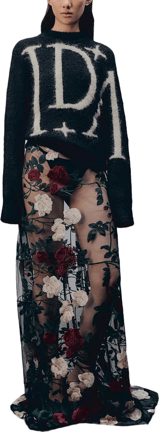 Logo Stickad jumper, från Ida Sjöstedt, i färgen Black.