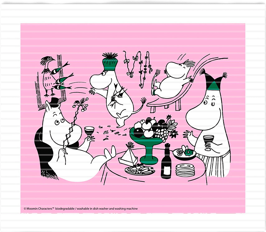 Mumin 80 år Disktrasa, från Opto Design, i färgen Pink.