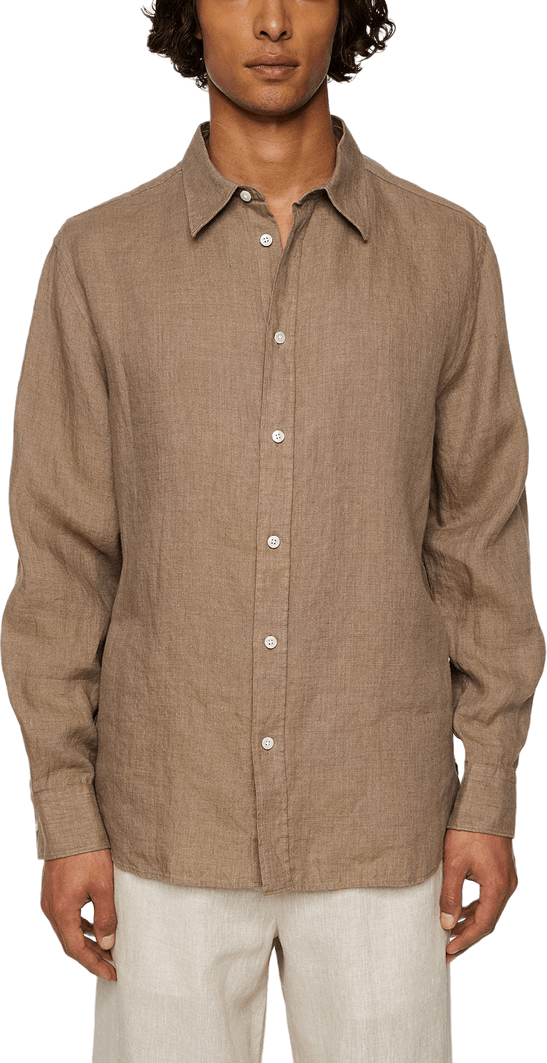 Reg LS Linen Melange Shirt