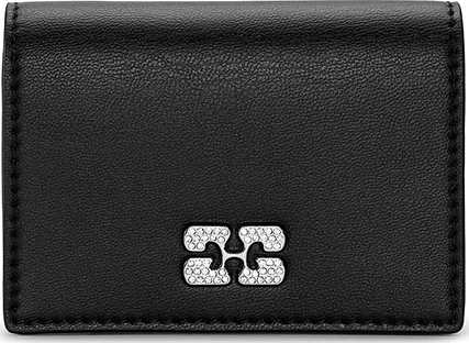 Bou Flap Card Holder Strass, från GANNI, i färgen Black.