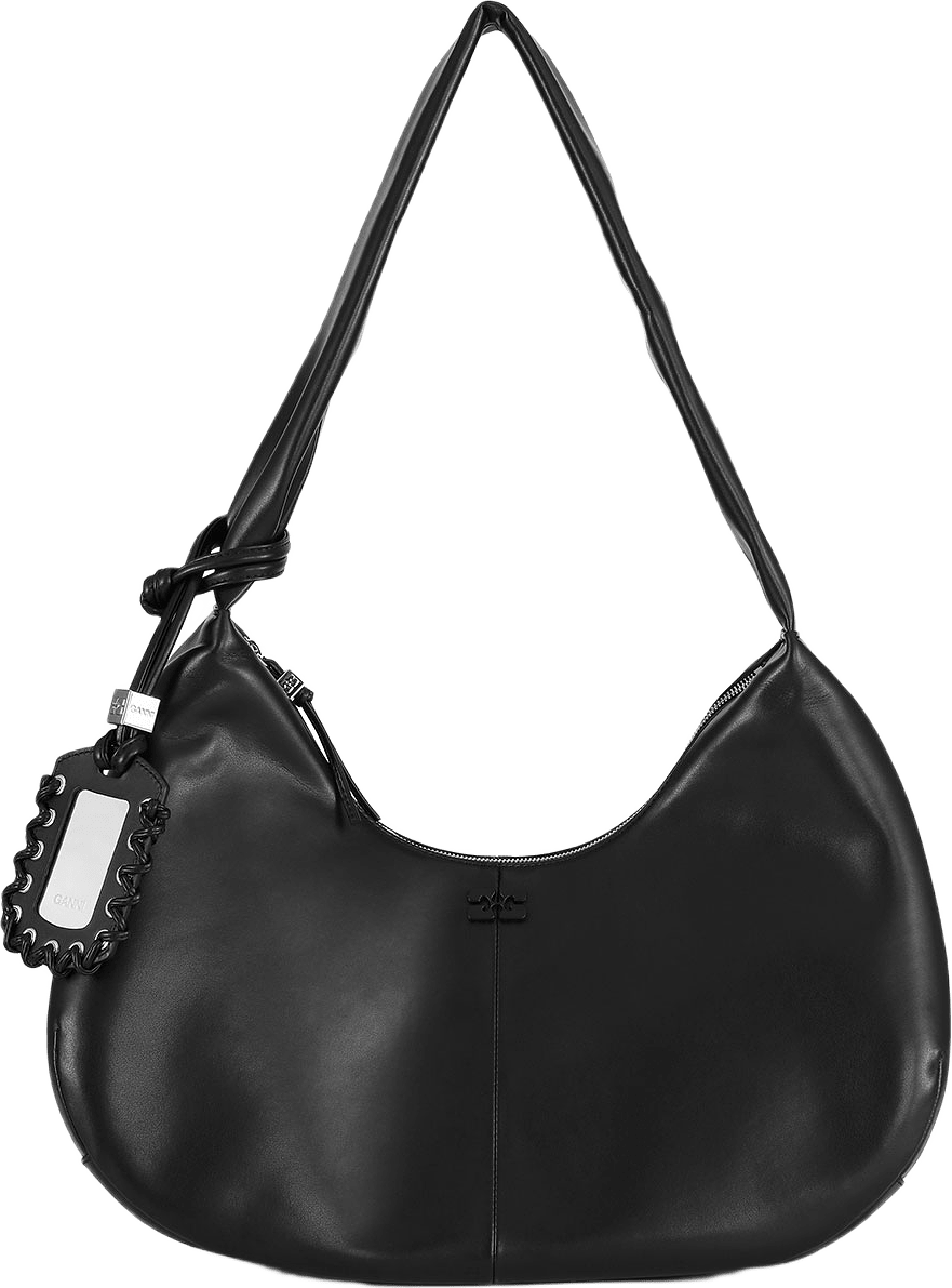 Bou Bag Hobo Medium, från GANNI, i färgen Black.