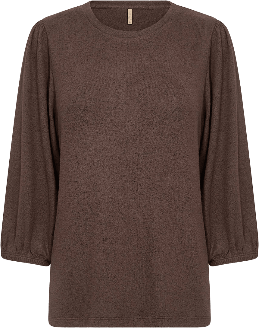 Sc-Biara 116 Blouse, från Soyaconcept, i färgen Hot Fudge Melange.