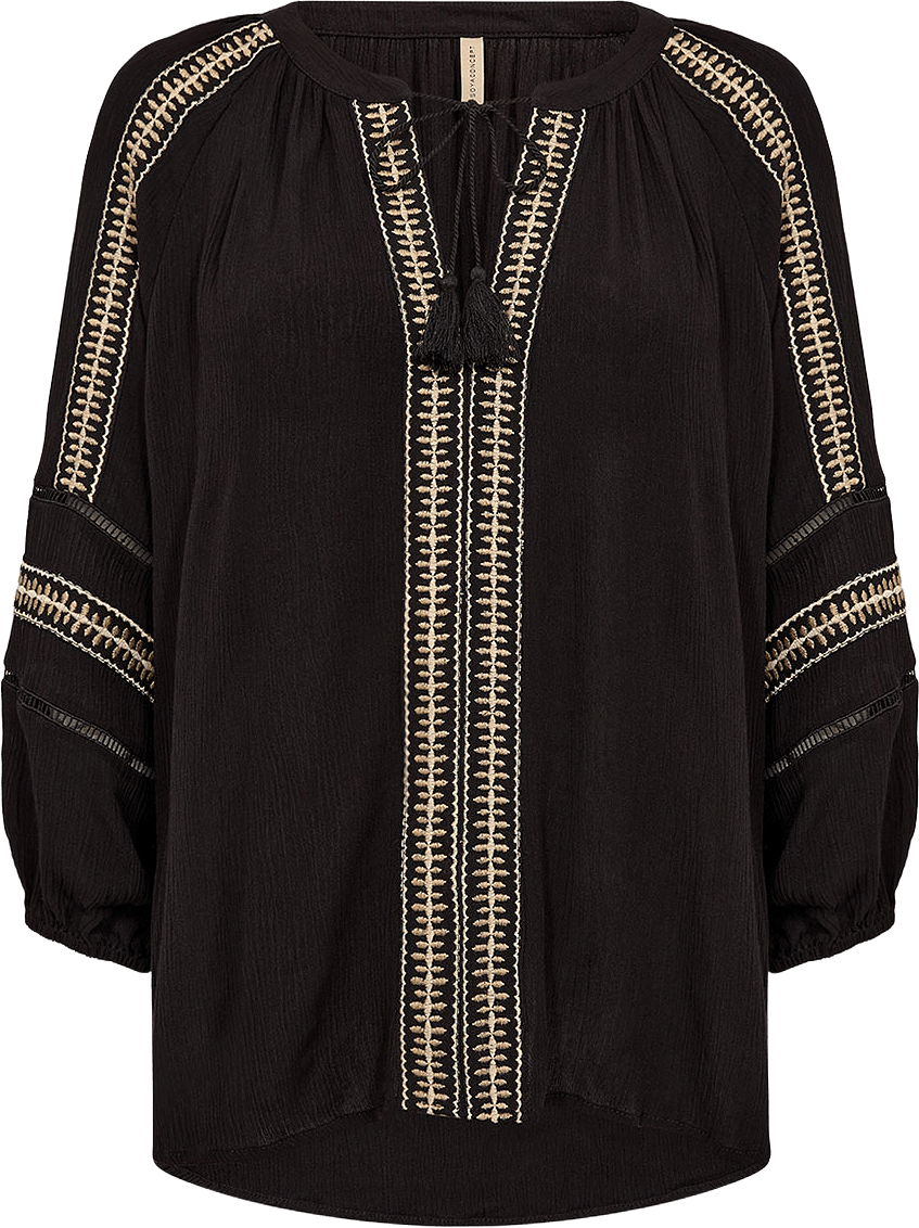 Sc-Sebora 1 Blouse, från Soyaconcept, i färgen Black.