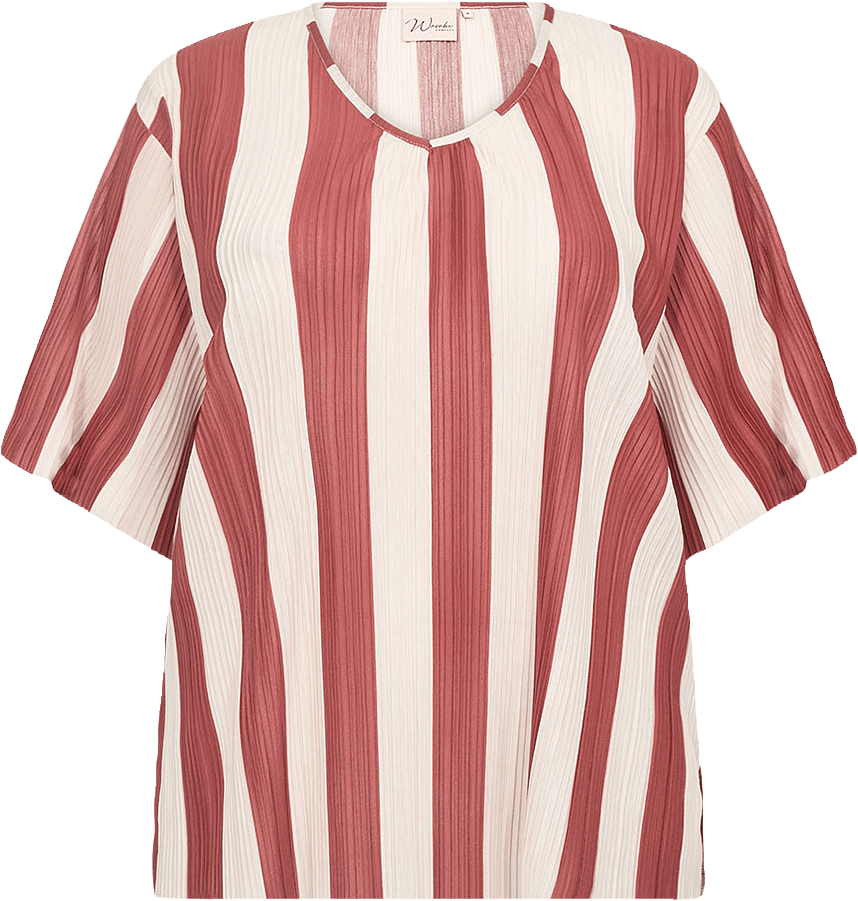 Wa-Liva 1 Blouse, från Wasabi Concept, i färgen Mineral Red Combi.