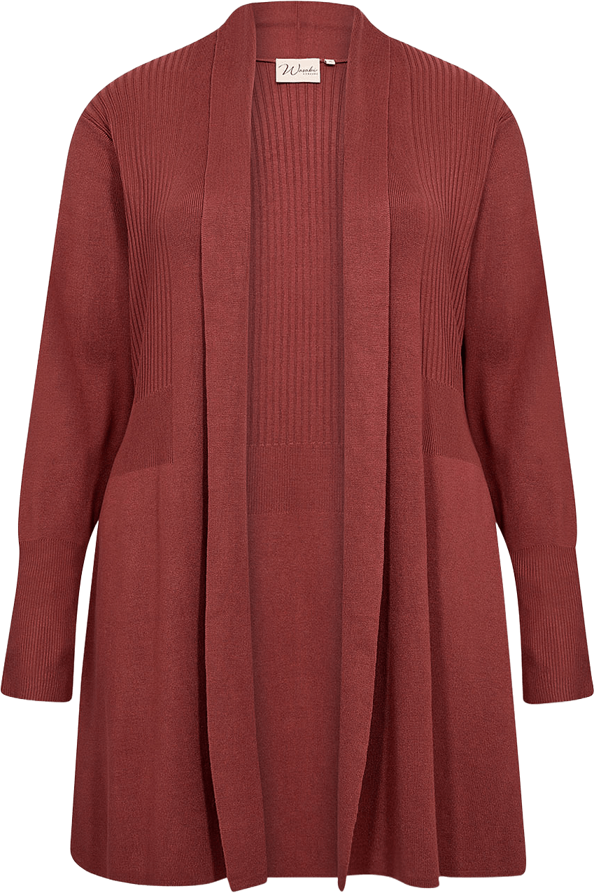 Wa-Samanda 2 Cardigan, från Wasabi Concept, i färgen Mineral Red.