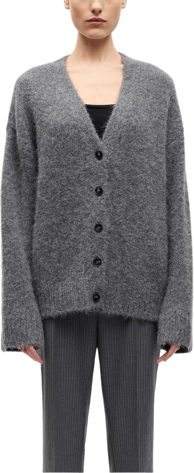 Sajeanne Long cardigan 15425, från SAMSOE SAMSOE, i färgen Iron Gate.