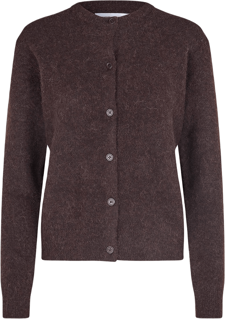 Nor short cardigan 7355, från SAMSOE SAMSOE, i färgen Black Coffee.