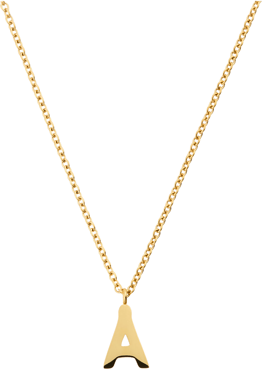 Petite Plain Letter Å Gold Necklace, från Mockberg, i färgen Gold.