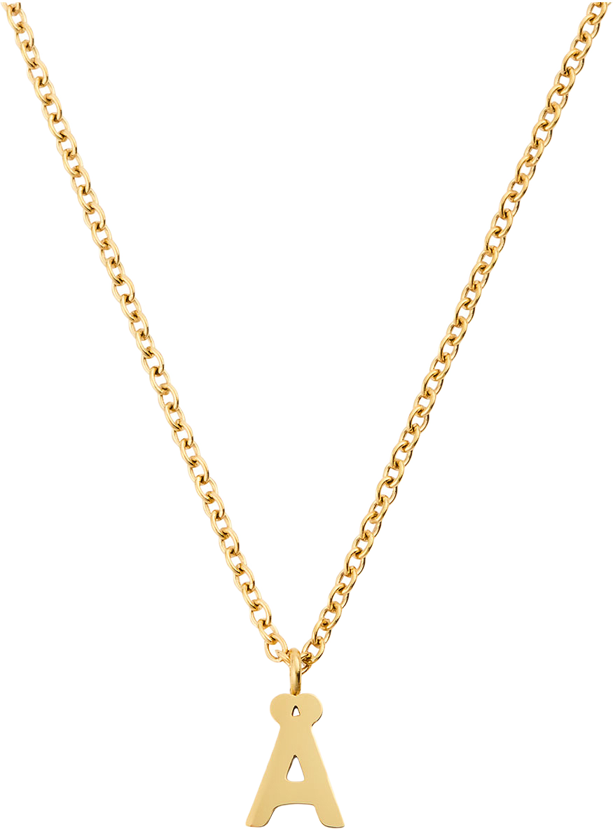 Petite Plain Letter Ä Gold Necklace, från Mockberg, i färgen Gold.