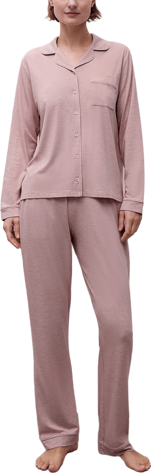 Chelsea Long Sleeved T-Shirt, från FEMILET, i färgen Parchment / Blush.