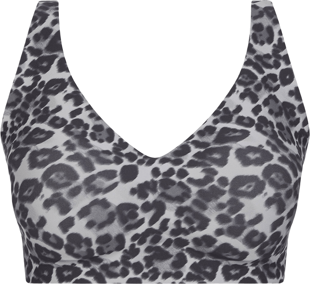 Softstretch Power Plunging Bra, från Chantelle, i färgen Grey Leopard.