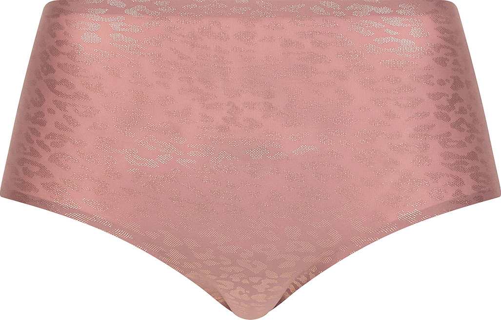 Pulpies High-Waisted Brief, från Chantelle, i färgen Pink Leo Shimmer.