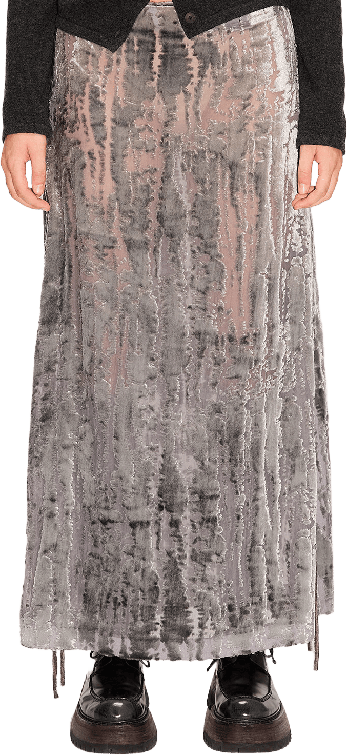 Drawstring Skirt Silver Devoré, från Hope, i färgen Silver Devoré.