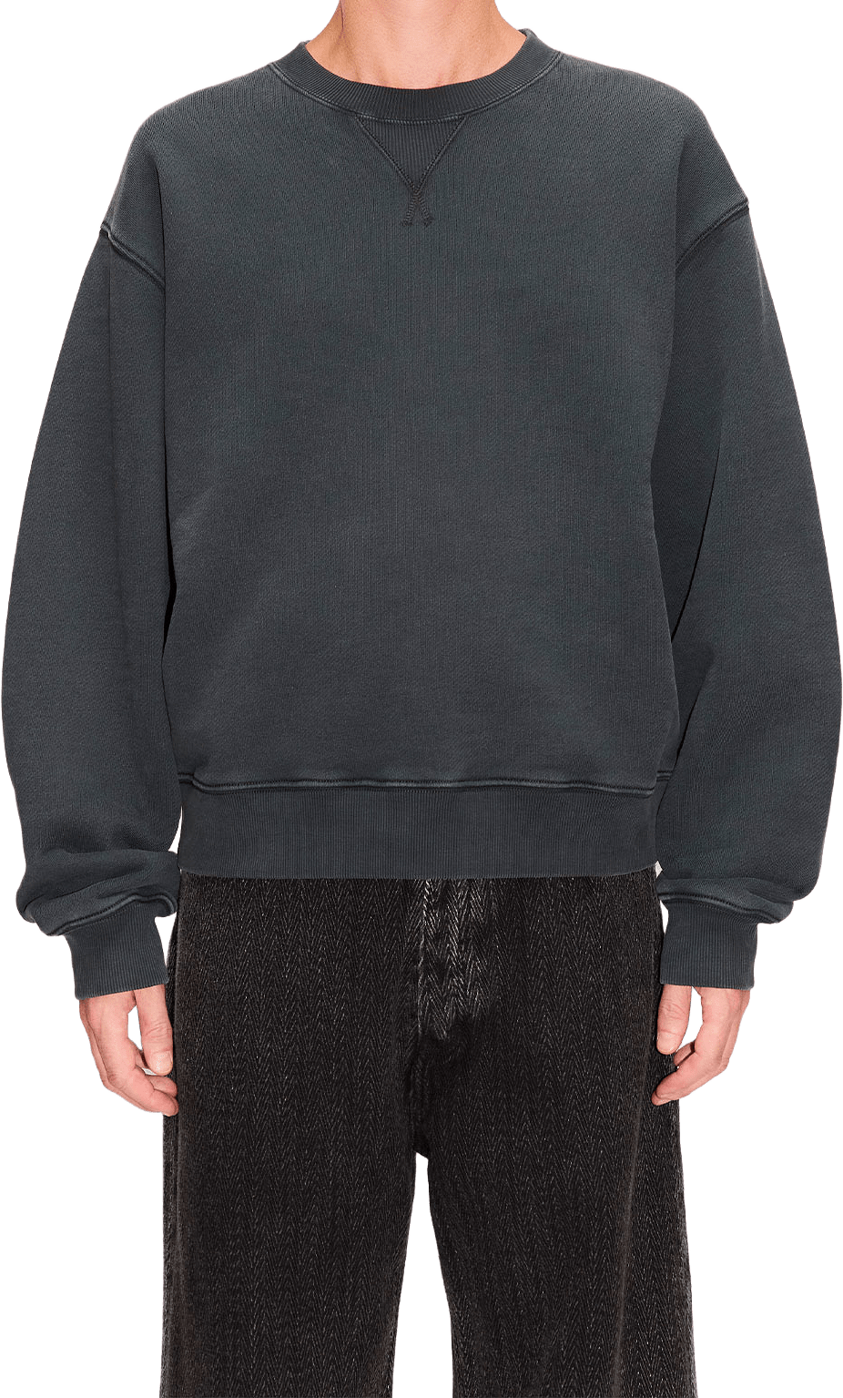 Bubble crewneck Washed Black, från Hope, i färgen Washed Black.