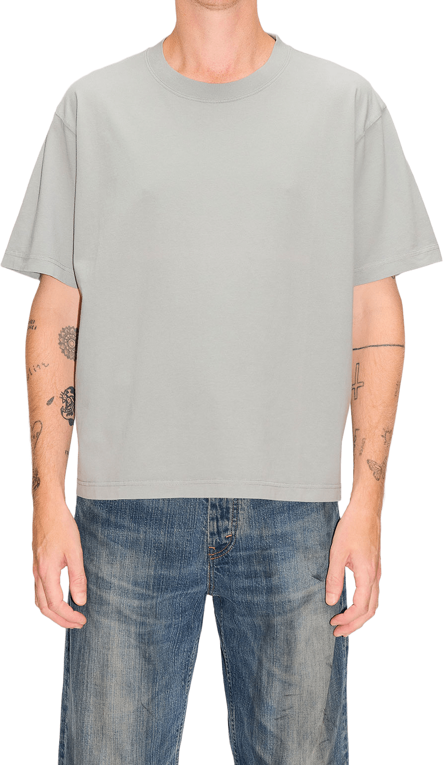 Boxy Tee Dove Grey, från Hope, i färgen Dove Grey.