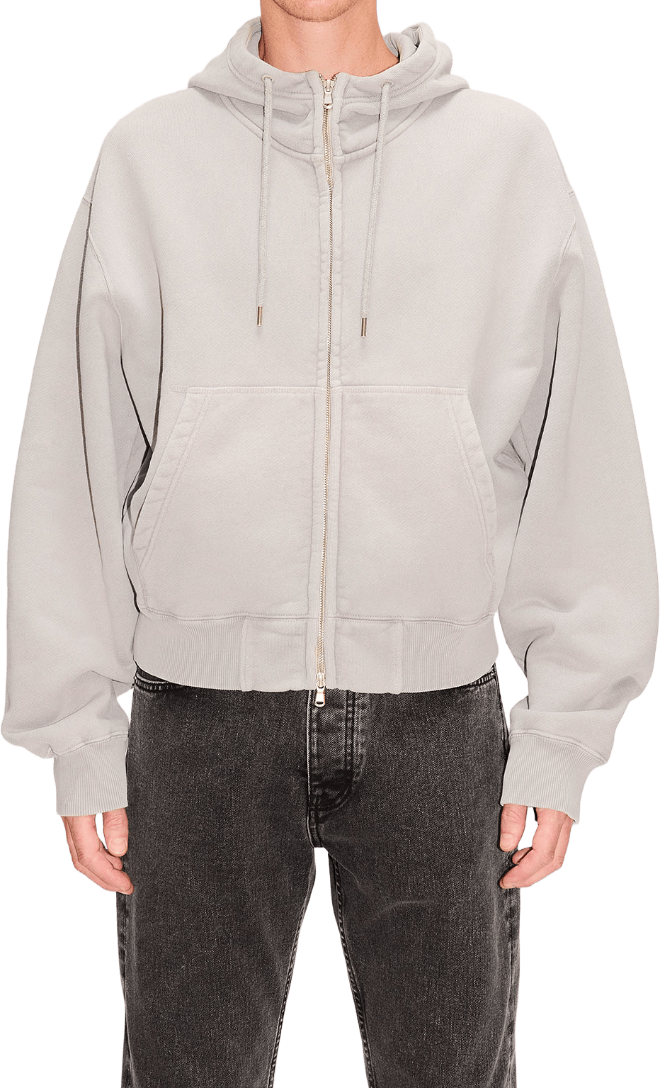 Bubble Zip Hoodie Dove Grey, från Hope, i färgen Dove Grey.