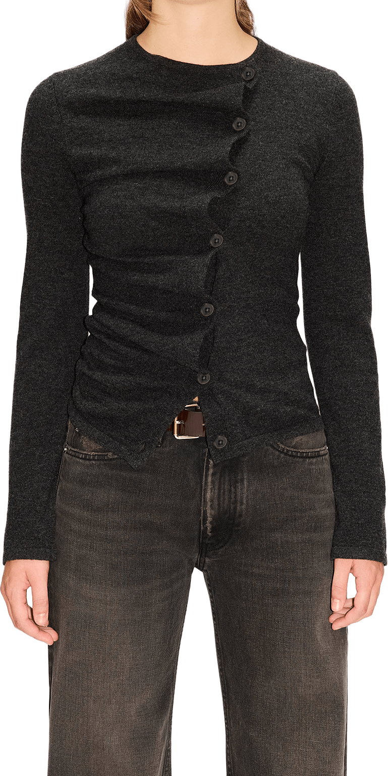 Wave cardigan Grey Cashmere Blend, från Hope, i färgen Grey Cashmere Blend.