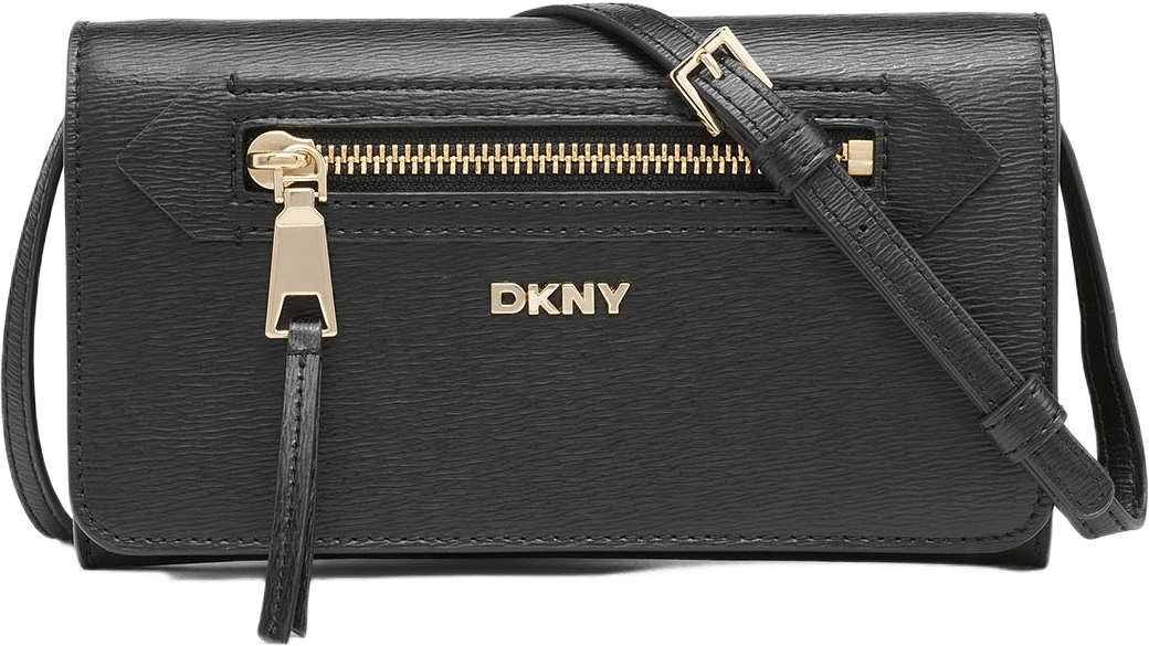 Bryant Ave Wallet Crossbody, från DKNY, i färgen Black/Gold.