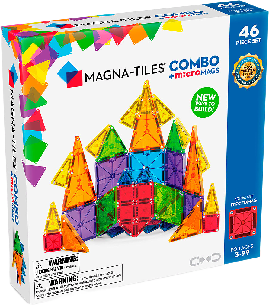 MAGNA-TILES MicroMAGS Kombi-Set med 46 delar