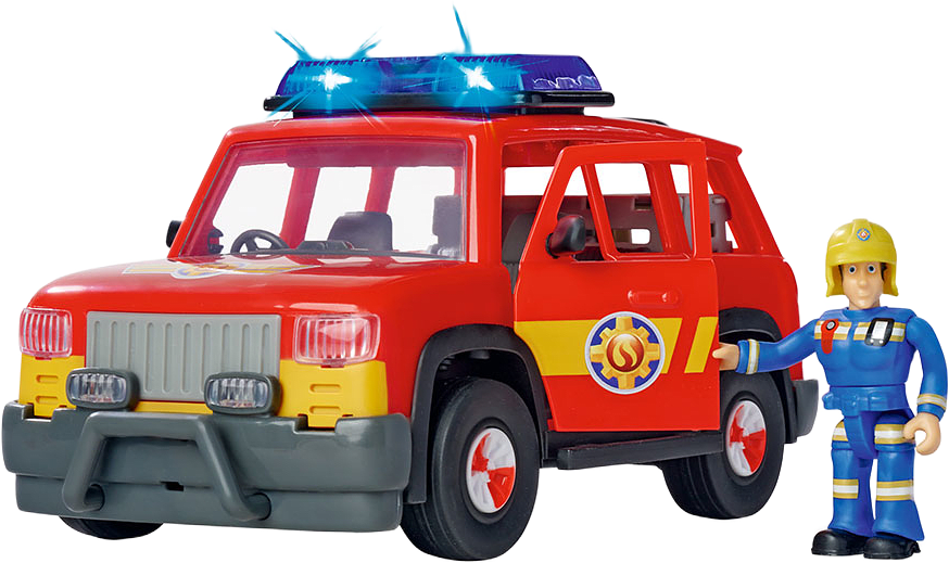 Brandman Sam Första-hjälpen Bil, från Simba, i färgen Red.