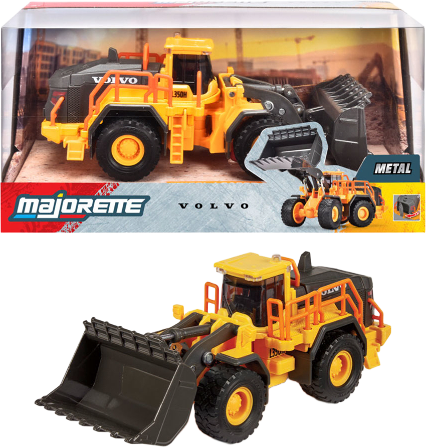 Volvo Wheel Loader, från MAJORETTE, i färgen Orange.
