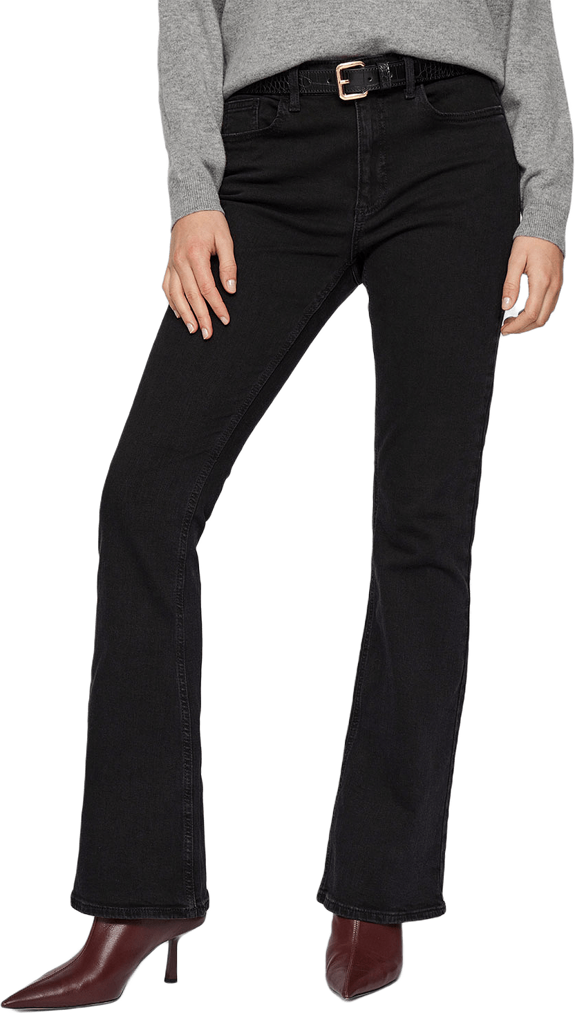 VIBETTY Bootcut Jeans Normal midja, från Vila, i färgen Black Denim.