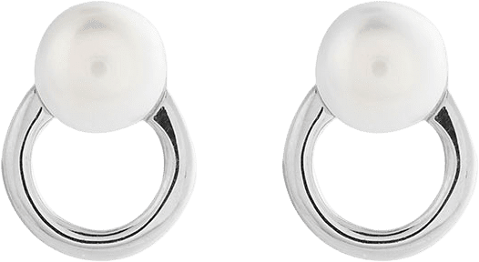 Pierced Pearl Earrings