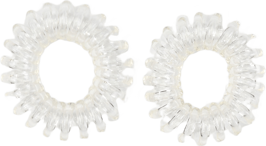 Elastisk hårsnodd, 2-pack, från Å BEAUTY, i färgen Transparent.