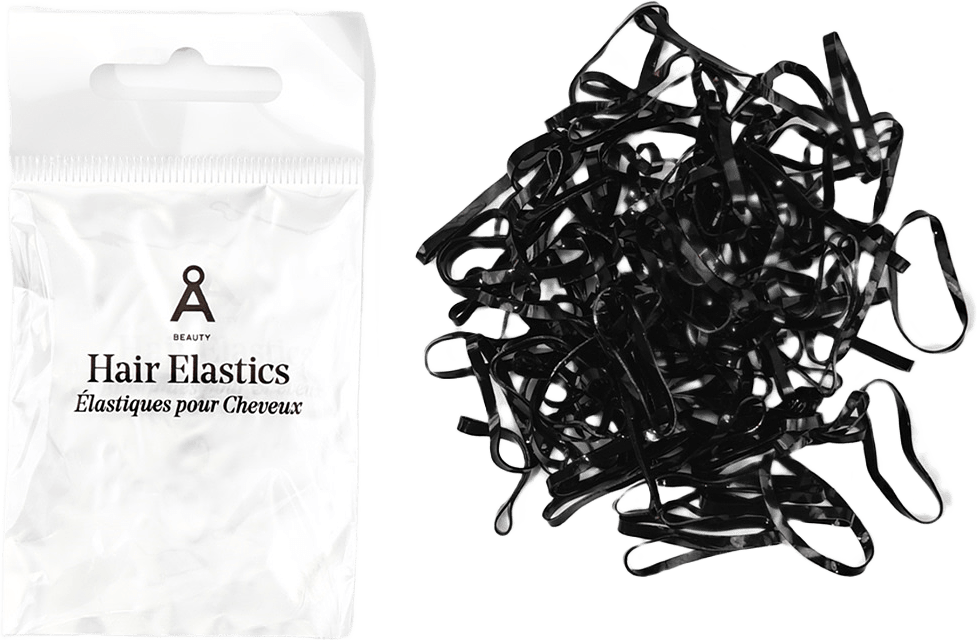 Hårsnodd mini, 100-pack, från Å BEAUTY, i färgen Black.