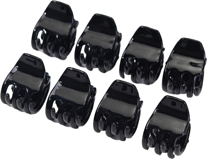 Minihårklämmor, 8-pack, från Å BEAUTY, i färgen Black.
