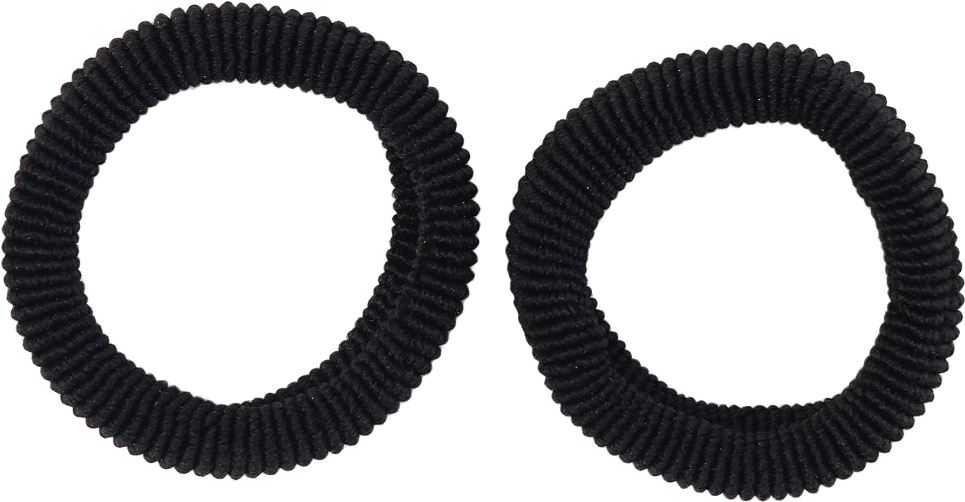 Mjuk hårsnodd, 2-pack, från Å BEAUTY, i färgen Black.