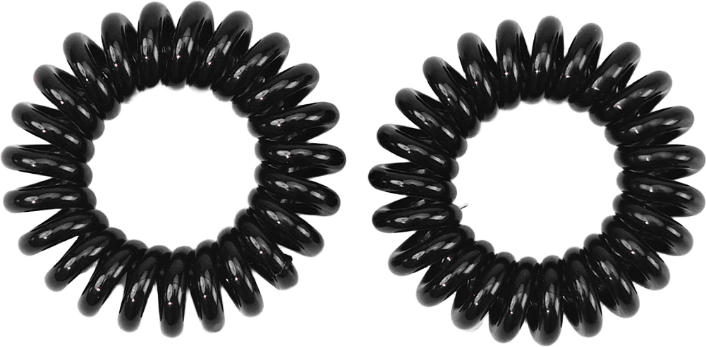 Elastisk hårsnodd, 2-pack, från Å BEAUTY, i färgen Black.
