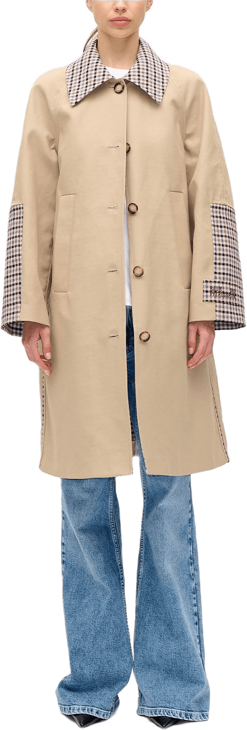 DONNIE Outerwear coat, från Baum und Pferdgarten, i färgen Brown Camel Check.